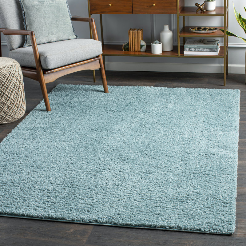 Latitude Run® Breshonna Shag Teal Area Rug & Reviews Wayfair